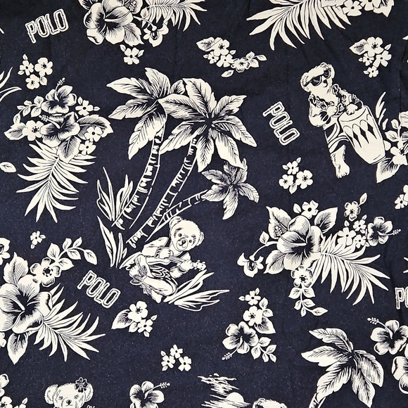 POLO Hawaiian Tee In WITH teddy Logo - Picture 5 of 5